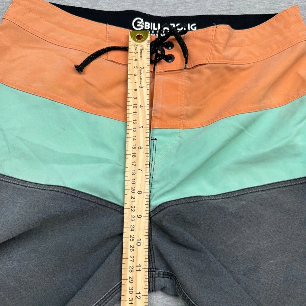 Billabong Mens Tribong Pro Recycler Board Shorts Orange Green Grey M120TBTB 31